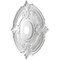 Ekena Millwork Attica PVC Medallion (Canopies up to 7 3/4"), 22"OD x 3 1/2"ID x 1"P, Universal Metallic Pearl Mist CMP22ATEPE - alternate 2